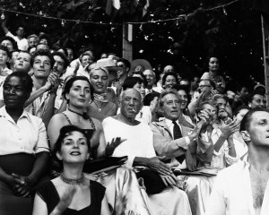 August 1955, France --- Picasso at Bullfight --- Image by © Vittoriano Rastelli/Corbis